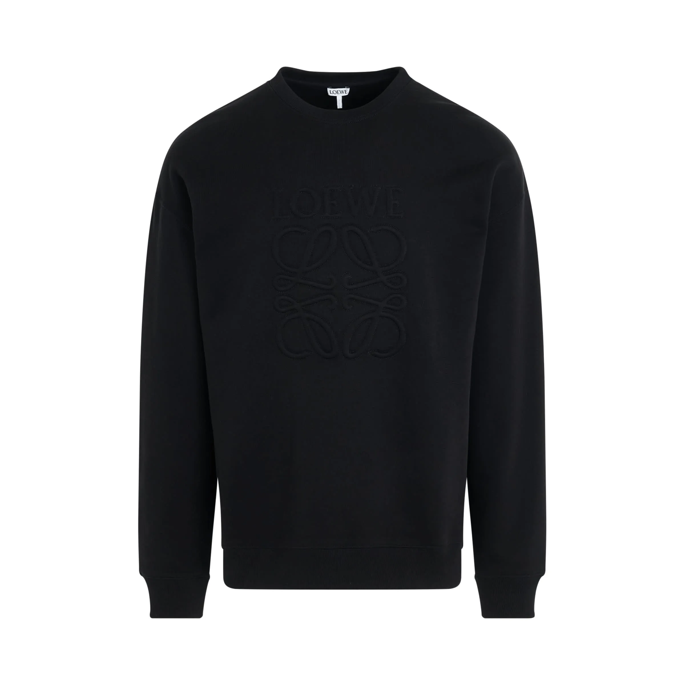 Anagram Logo Embossed Sweatshirt in Black