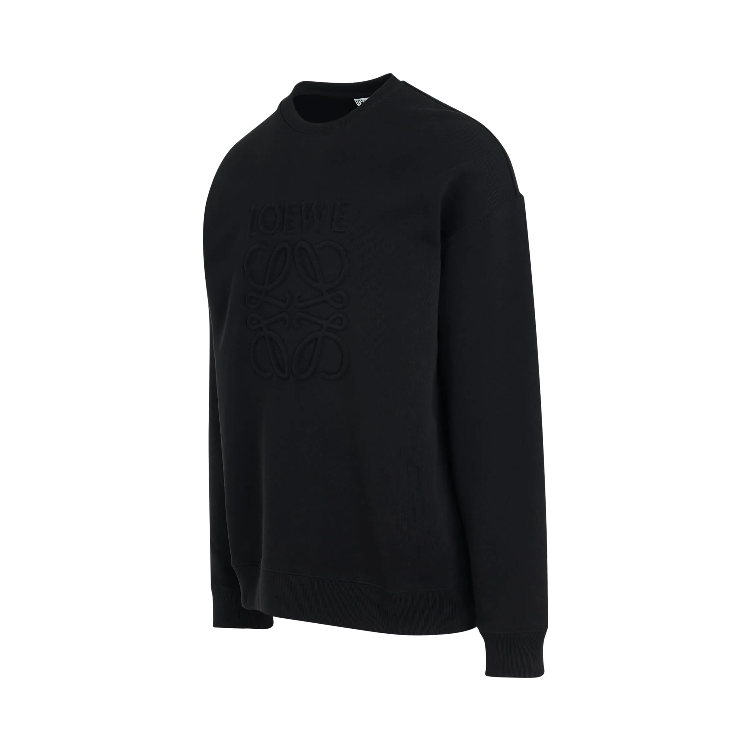 Anagram Logo Embossed Sweatshirt in Black