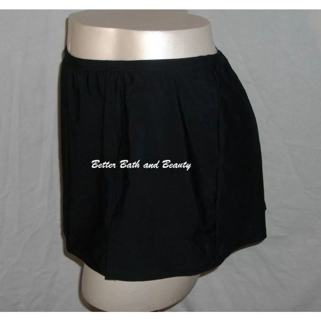 Aqua Couture Swim Suit Skirt Skirtini Skort Swim Bottom Size 22W Black NWT