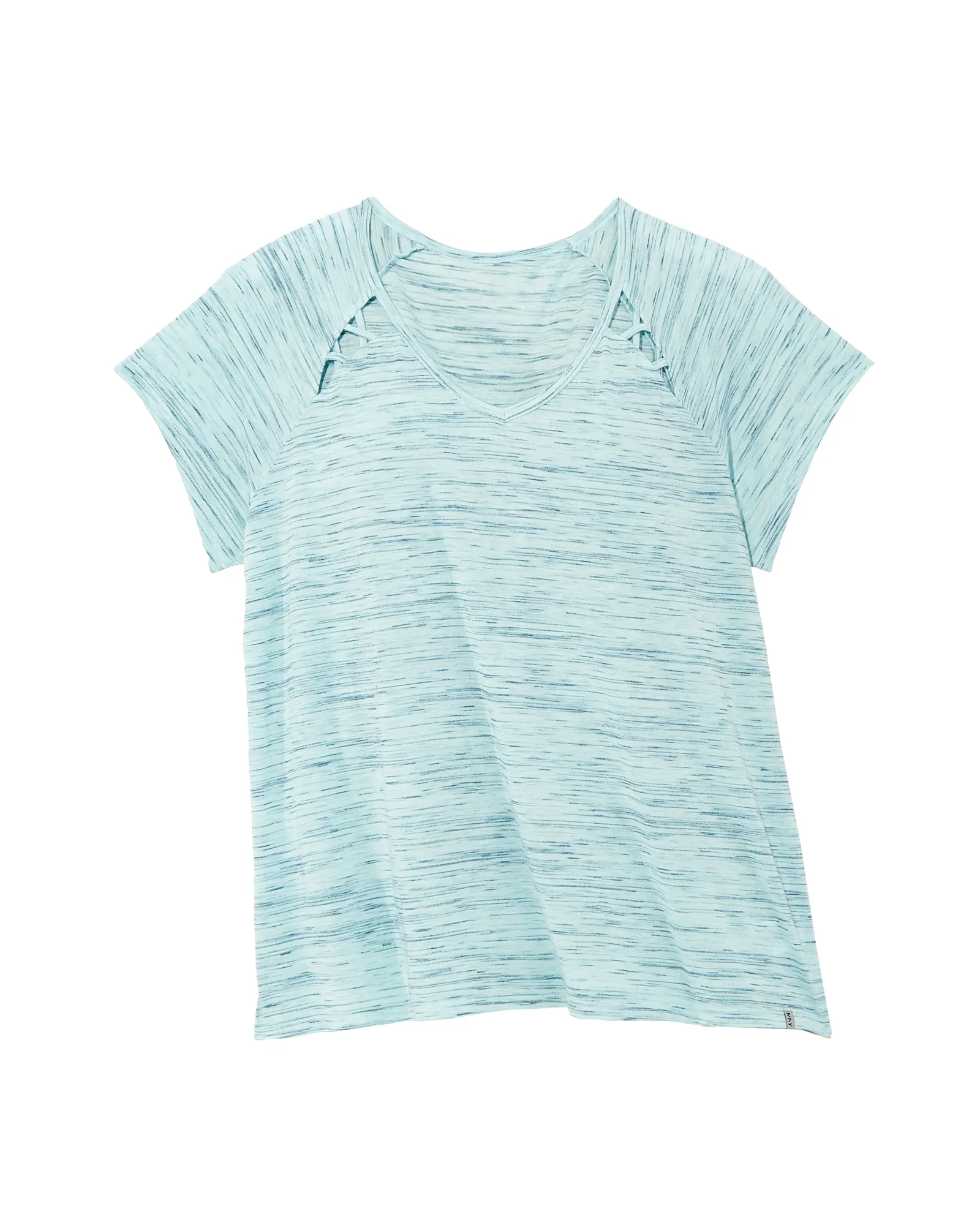 Azalea Lattice Detail Tee | Light Blue