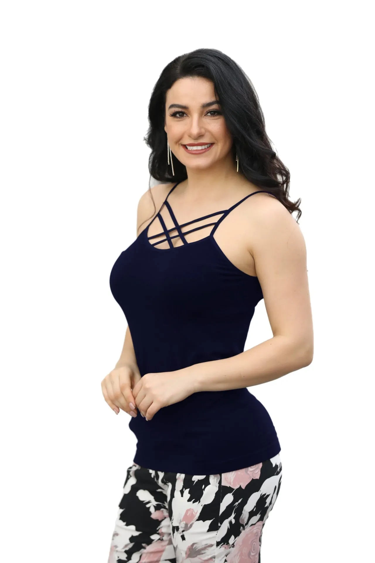 Bamboo Criss-Cross Front Cami