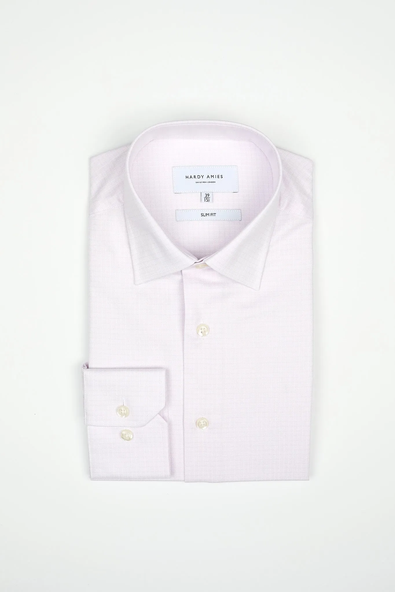 Barely Pink Check Shirt Slim Fit