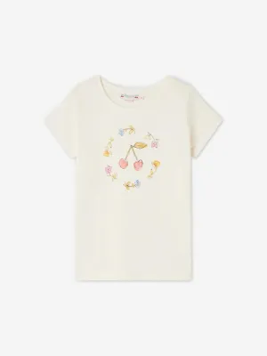 Bonpoint Girls Alcala T-Shirt in Ivory