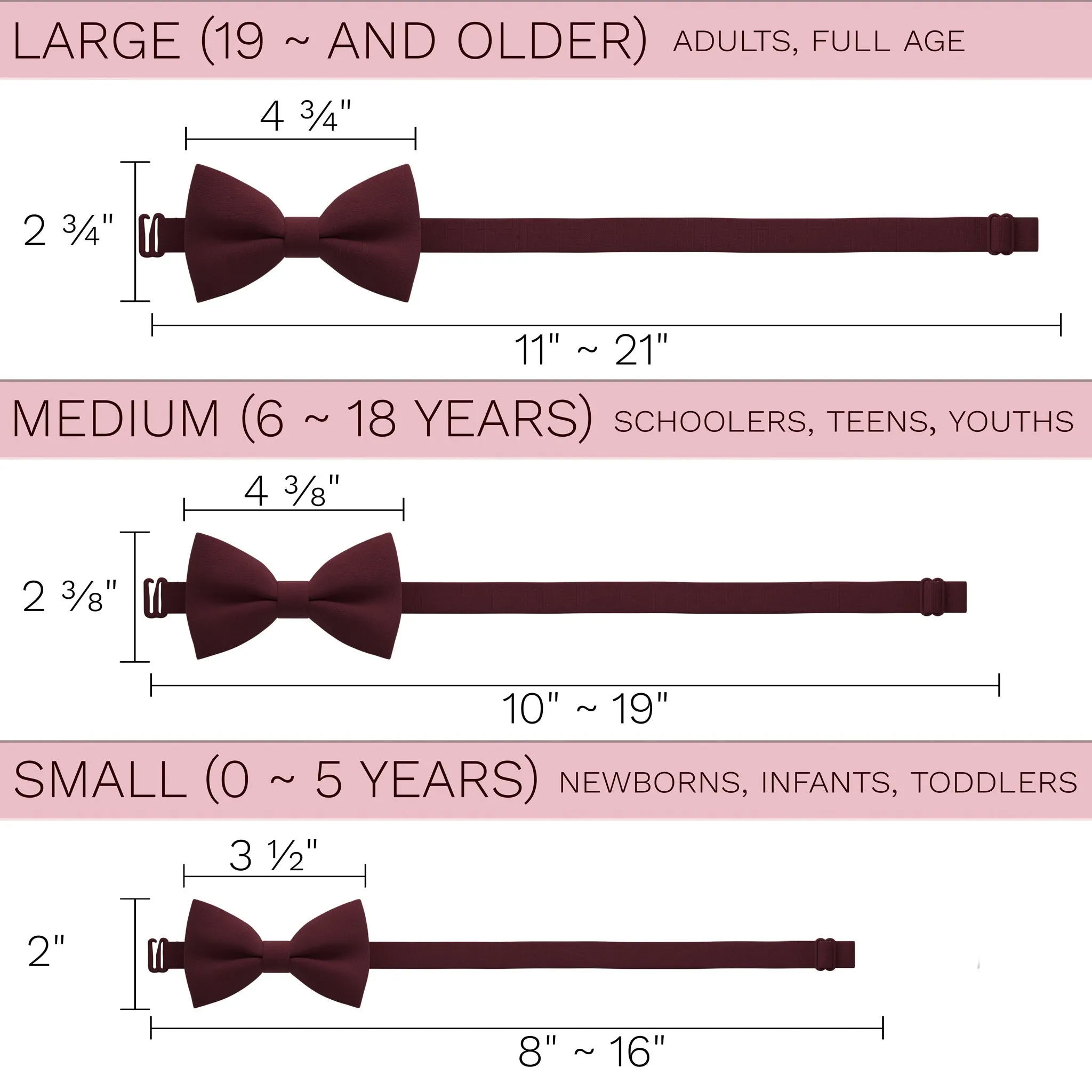 Burgundy Bow Tie with Handkerchief Set