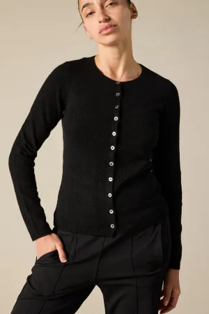 Cashmere Yvette Cardigan in Black