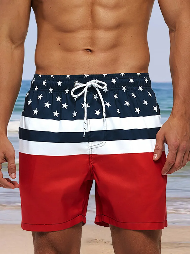 Casual Breathable Printed Beach Shorts