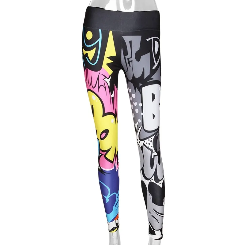 CHRLEISURE Digital Printing Workout Leggings High Waist