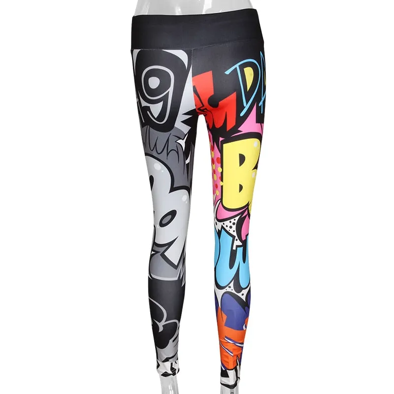 CHRLEISURE Digital Printing Workout Leggings High Waist