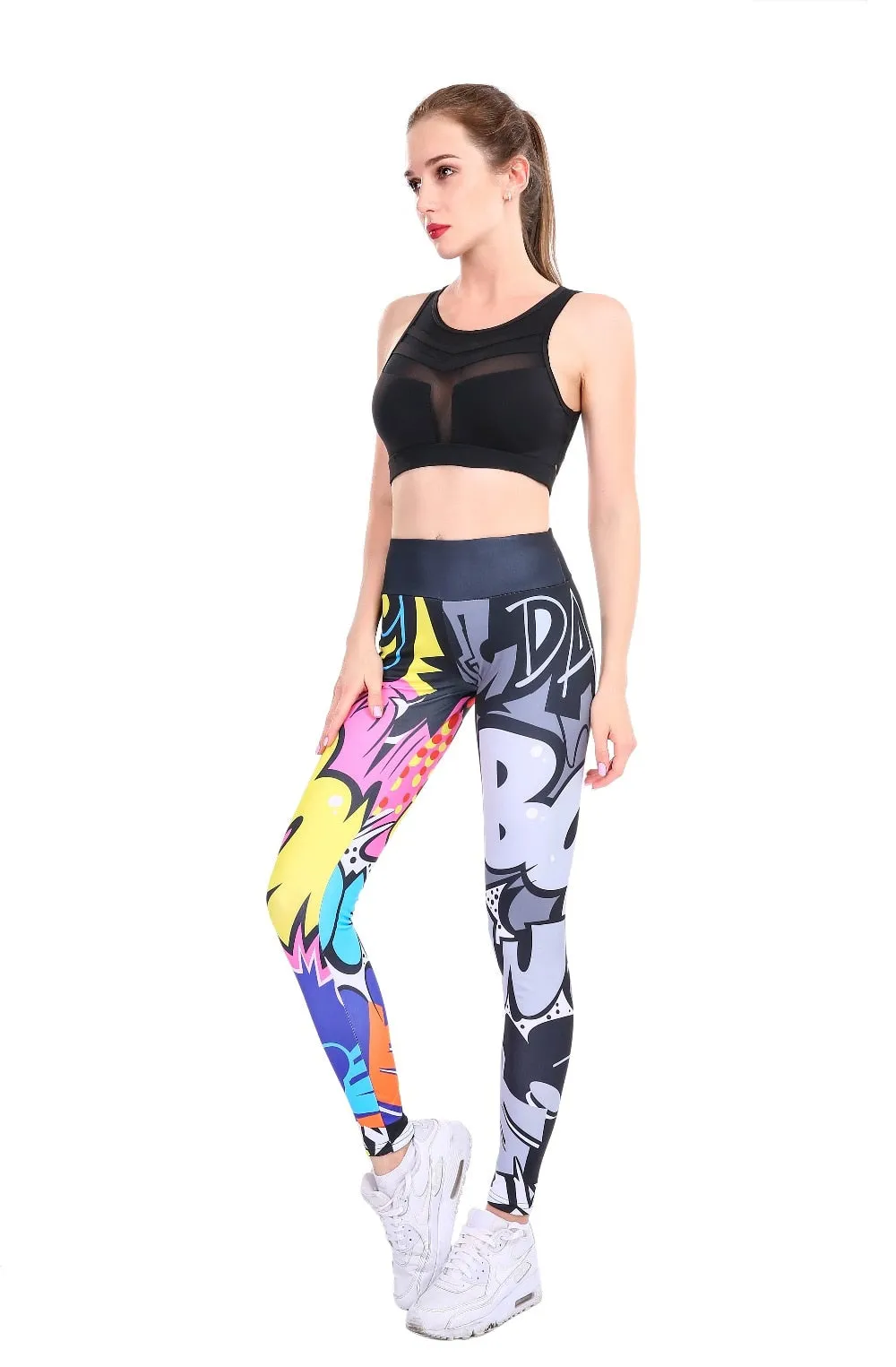 CHRLEISURE Digital Printing Workout Leggings High Waist