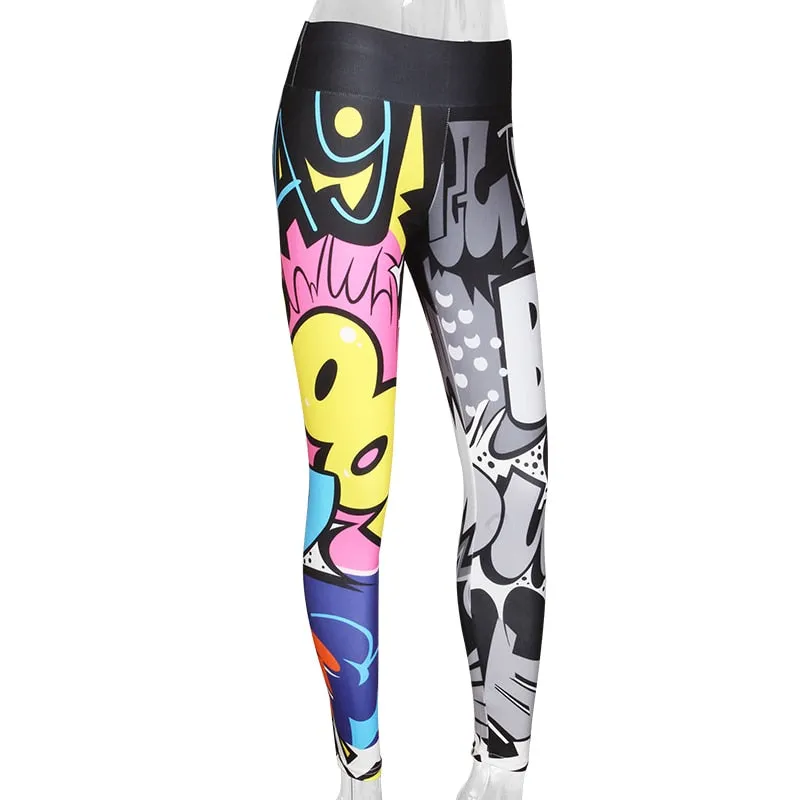 CHRLEISURE Digital Printing Workout Leggings High Waist