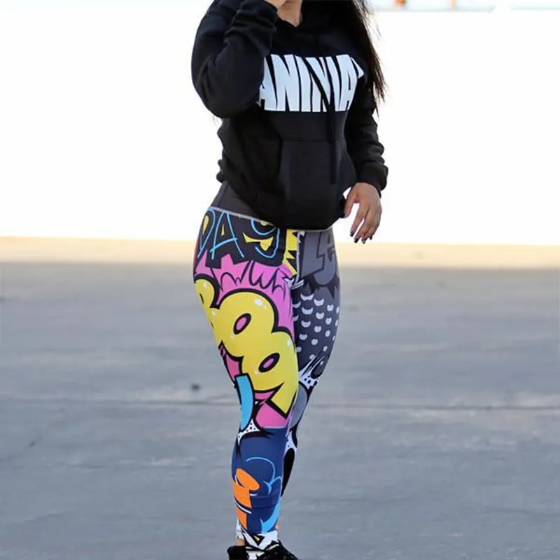 CHRLEISURE Digital Printing Workout Leggings High Waist