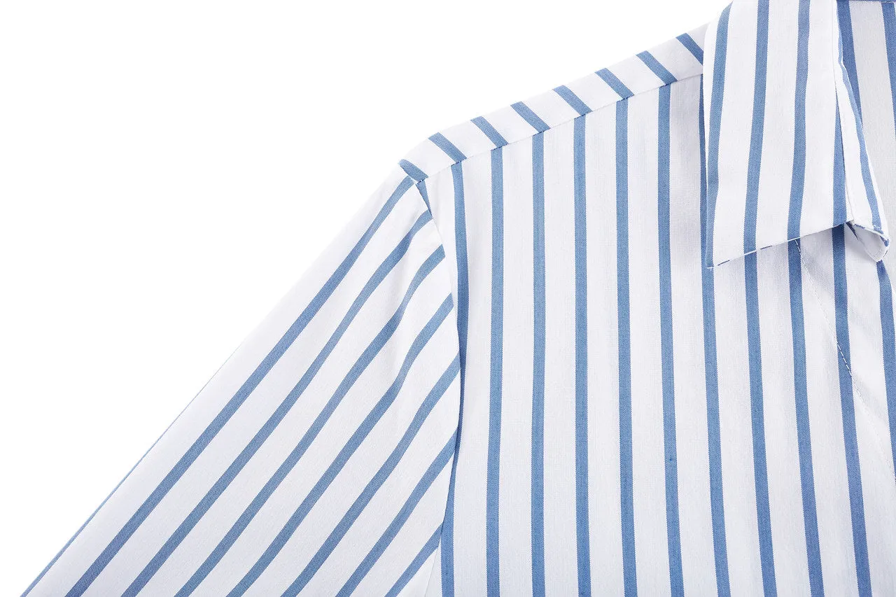 Cool & Stretch Stripe Poplin Shirt