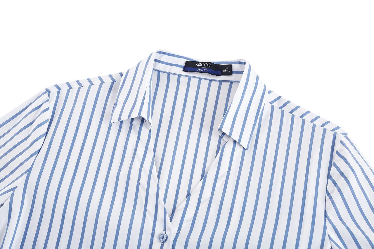 Cool & Stretch Stripe Poplin Shirt