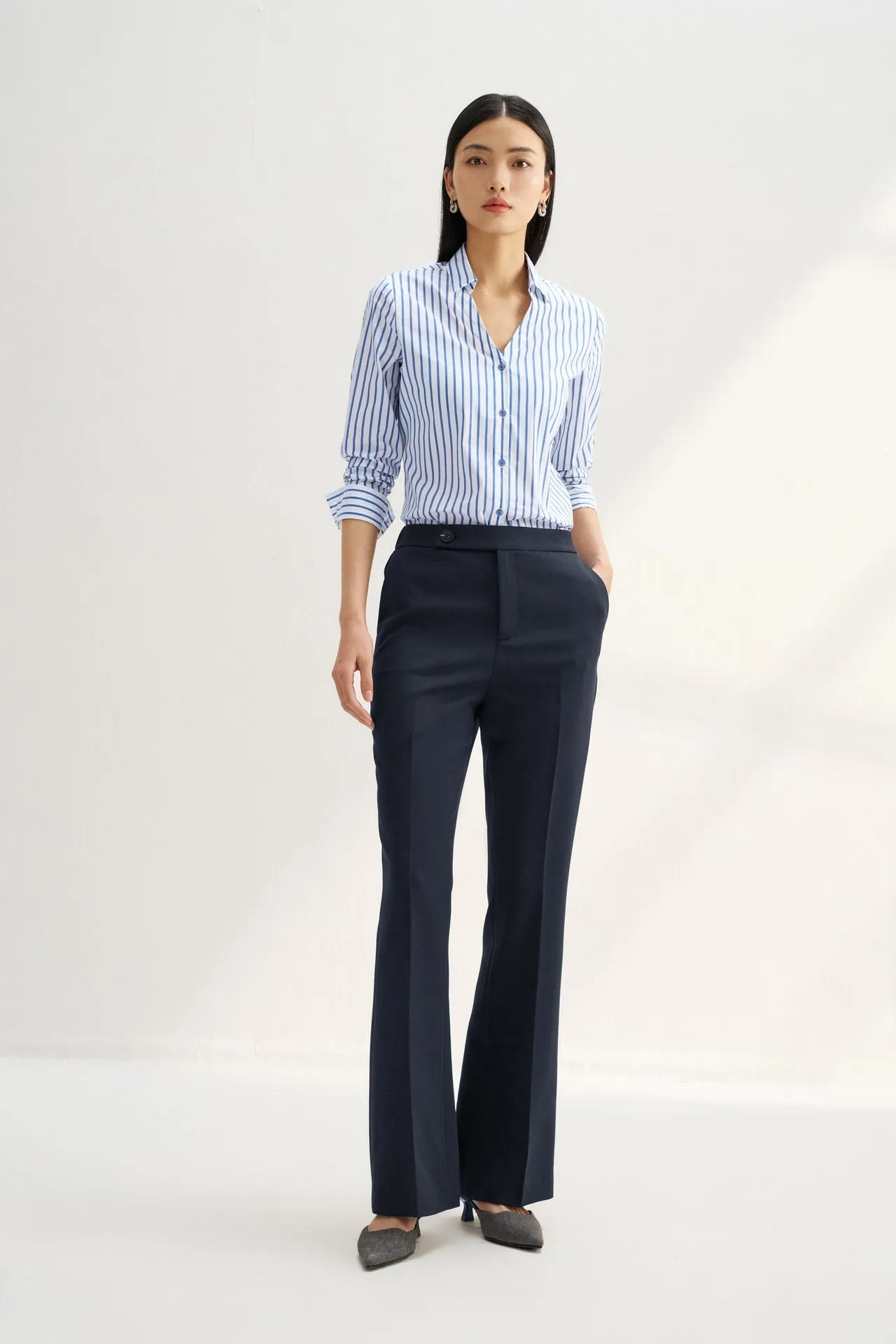 Cool & Stretch Stripe Poplin Shirt