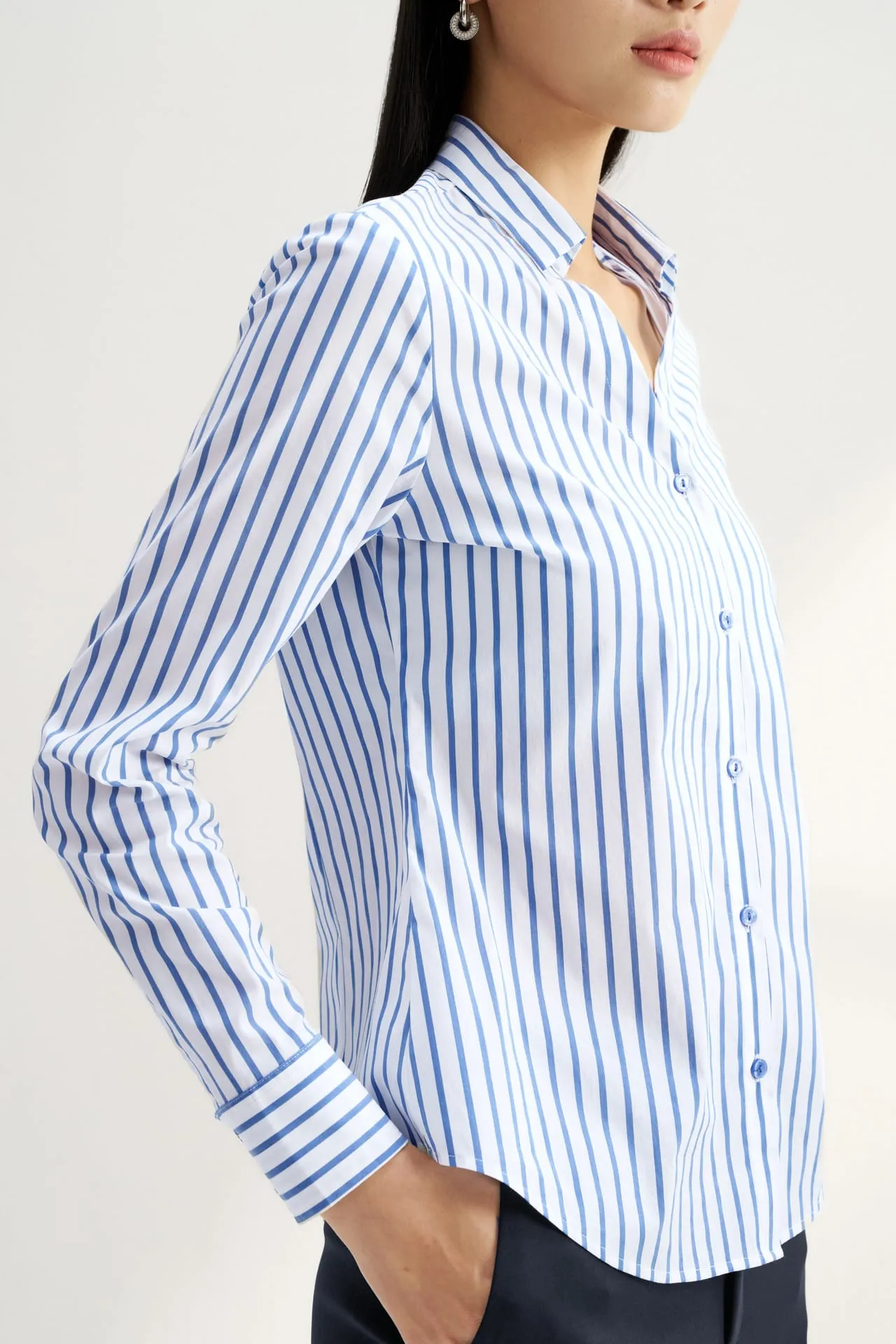 Cool & Stretch Stripe Poplin Shirt