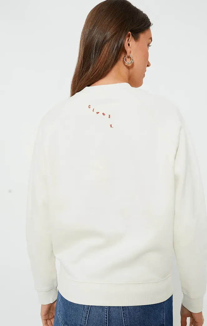 Cream with Bright Poppy Oui Sweatshirt