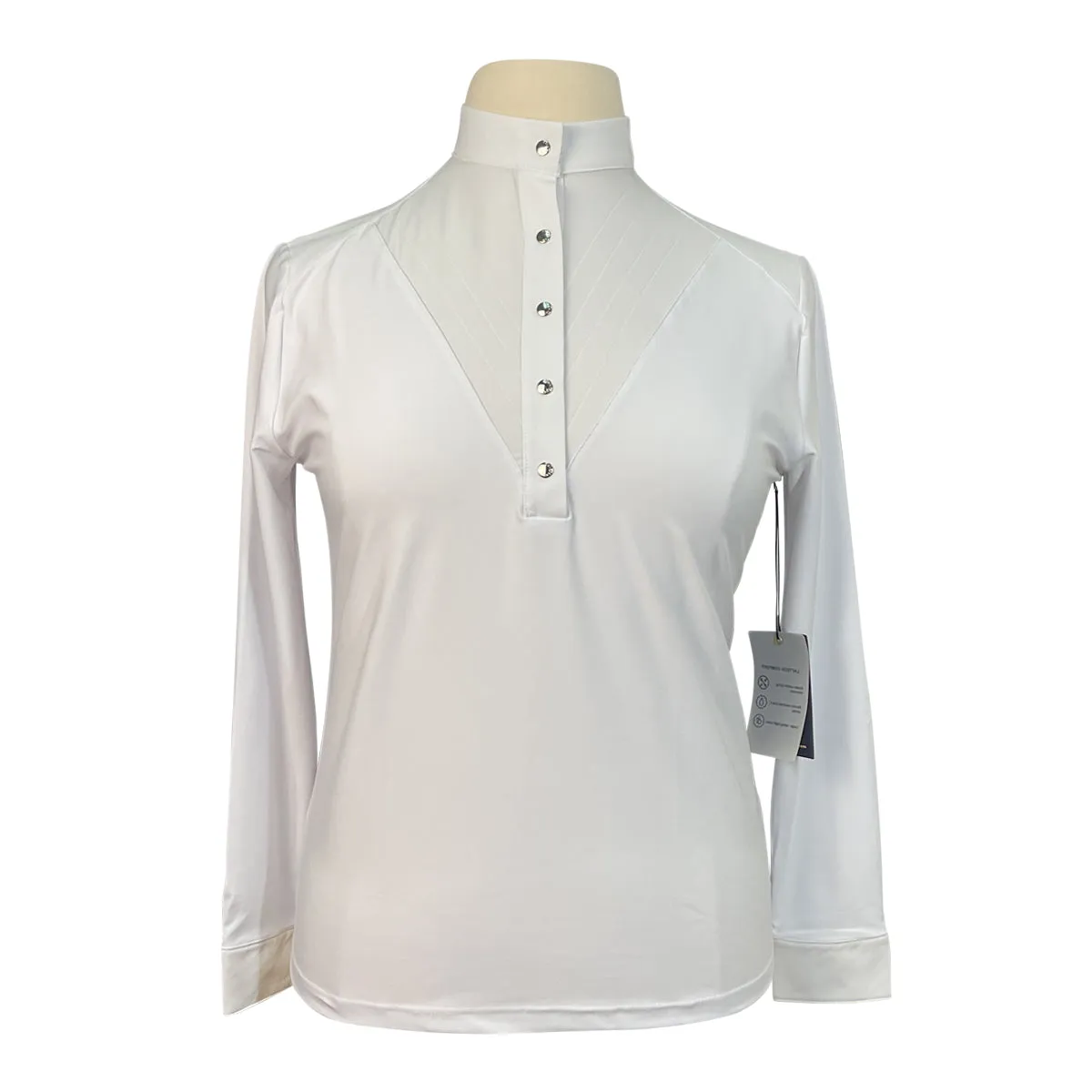 CRINIĒRE Amelie Show Shirt in White  - Women's XL