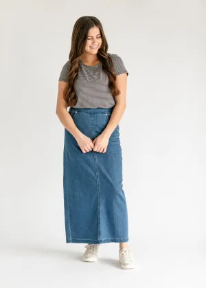 Donna Medium Wash Maxi Skirt - FINAL SALE