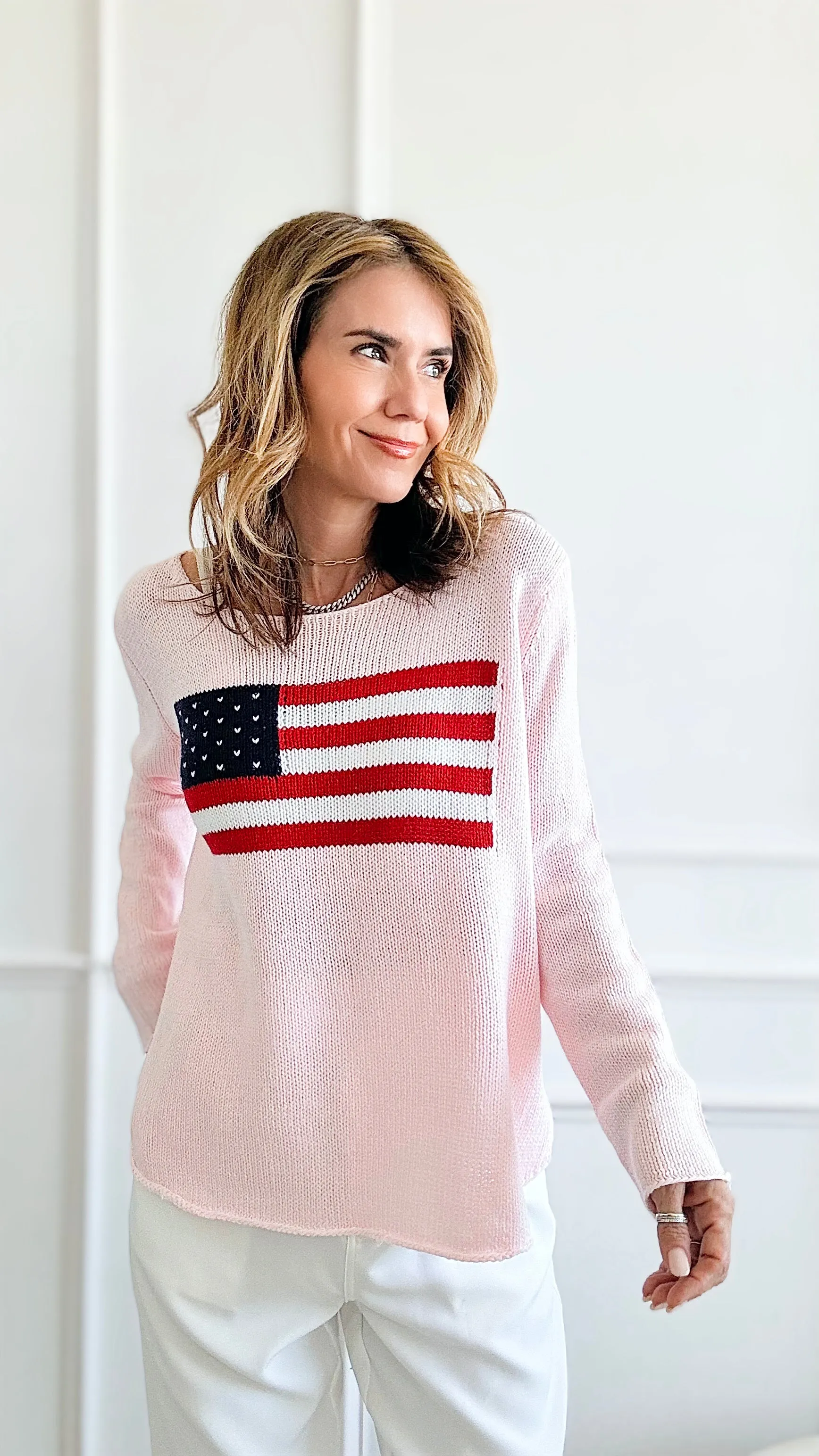 Flag Soft knit- Blush