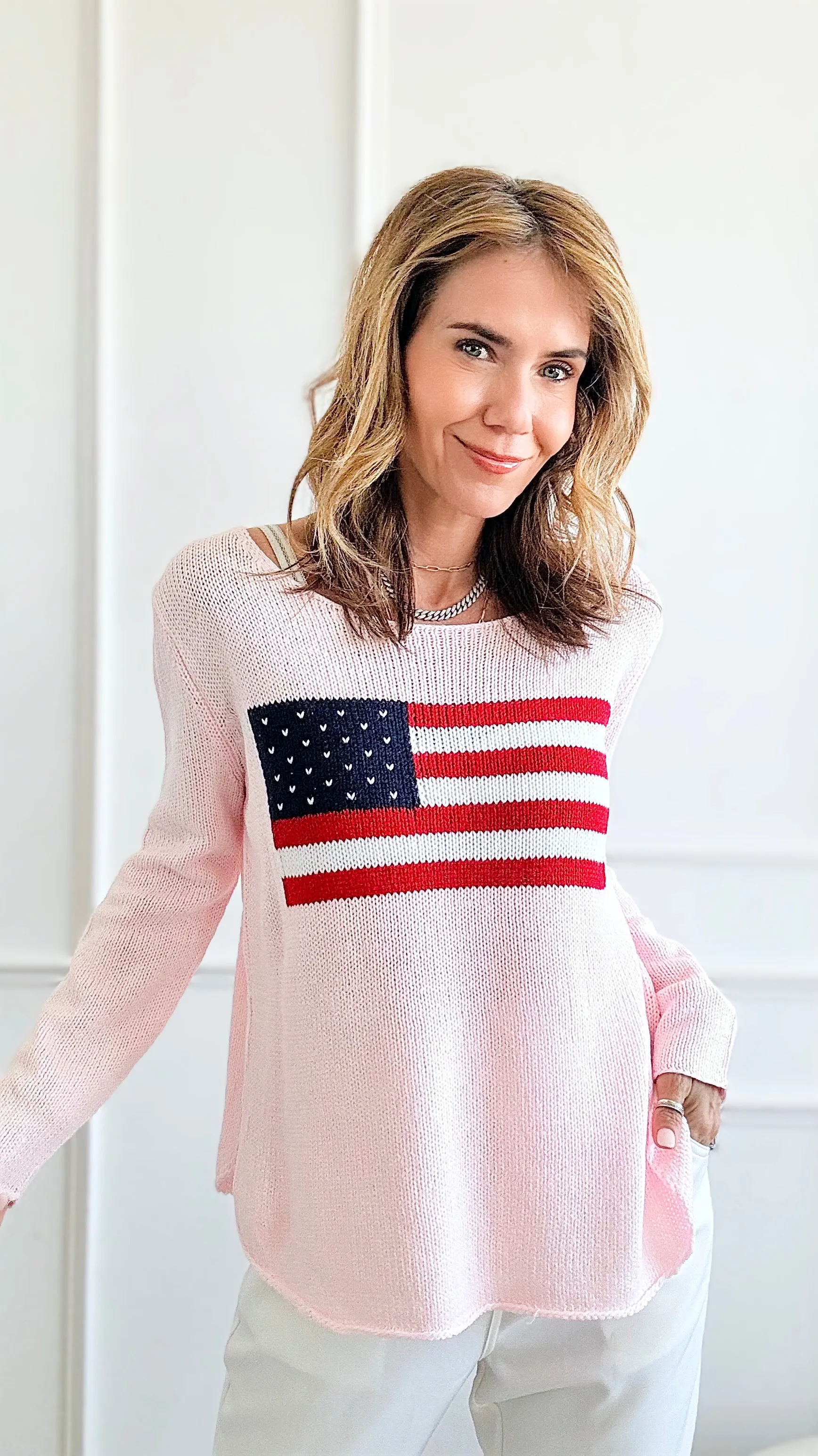 Flag Soft knit- Blush