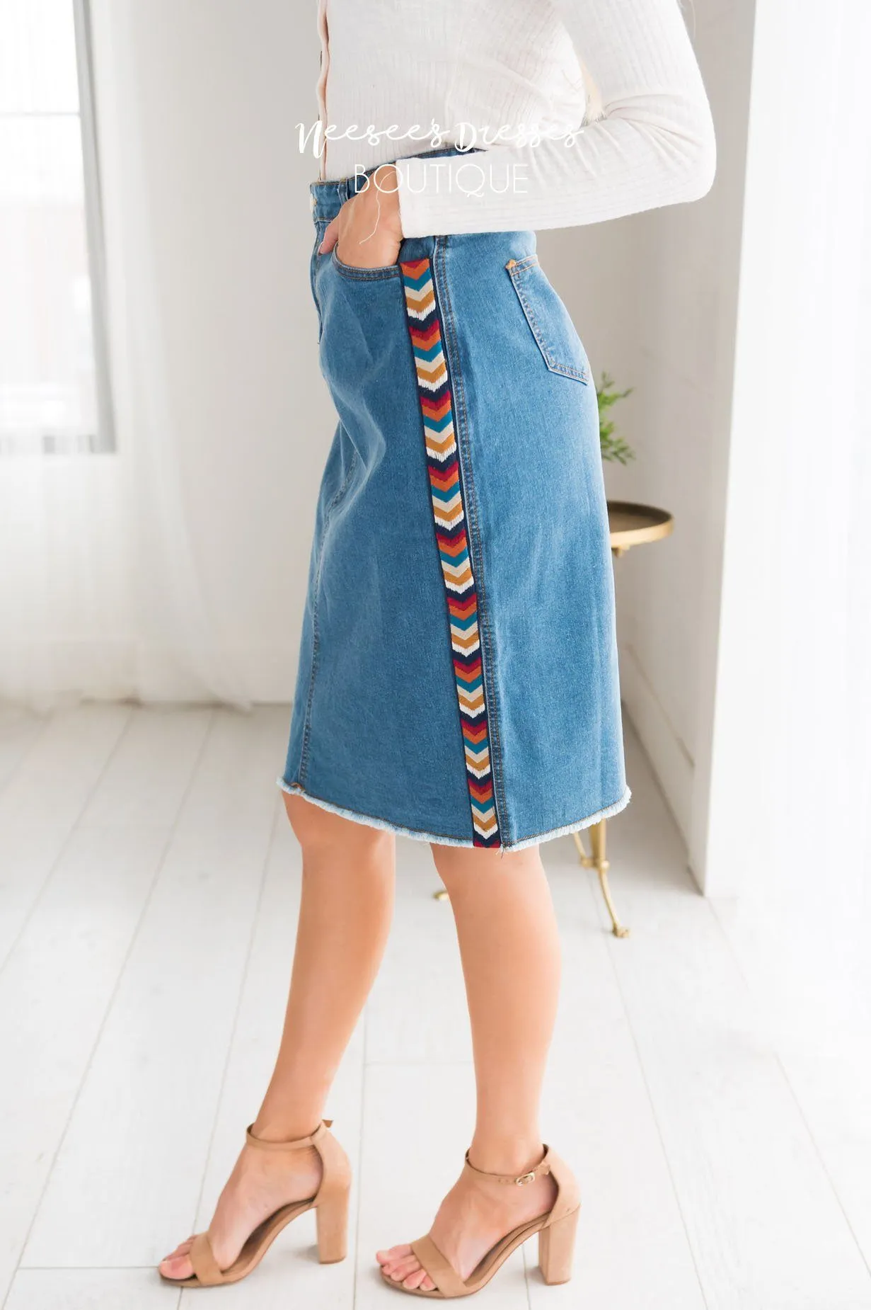 Follow Your Arrow Denim Skirt