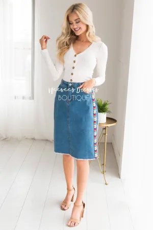 Follow Your Arrow Denim Skirt