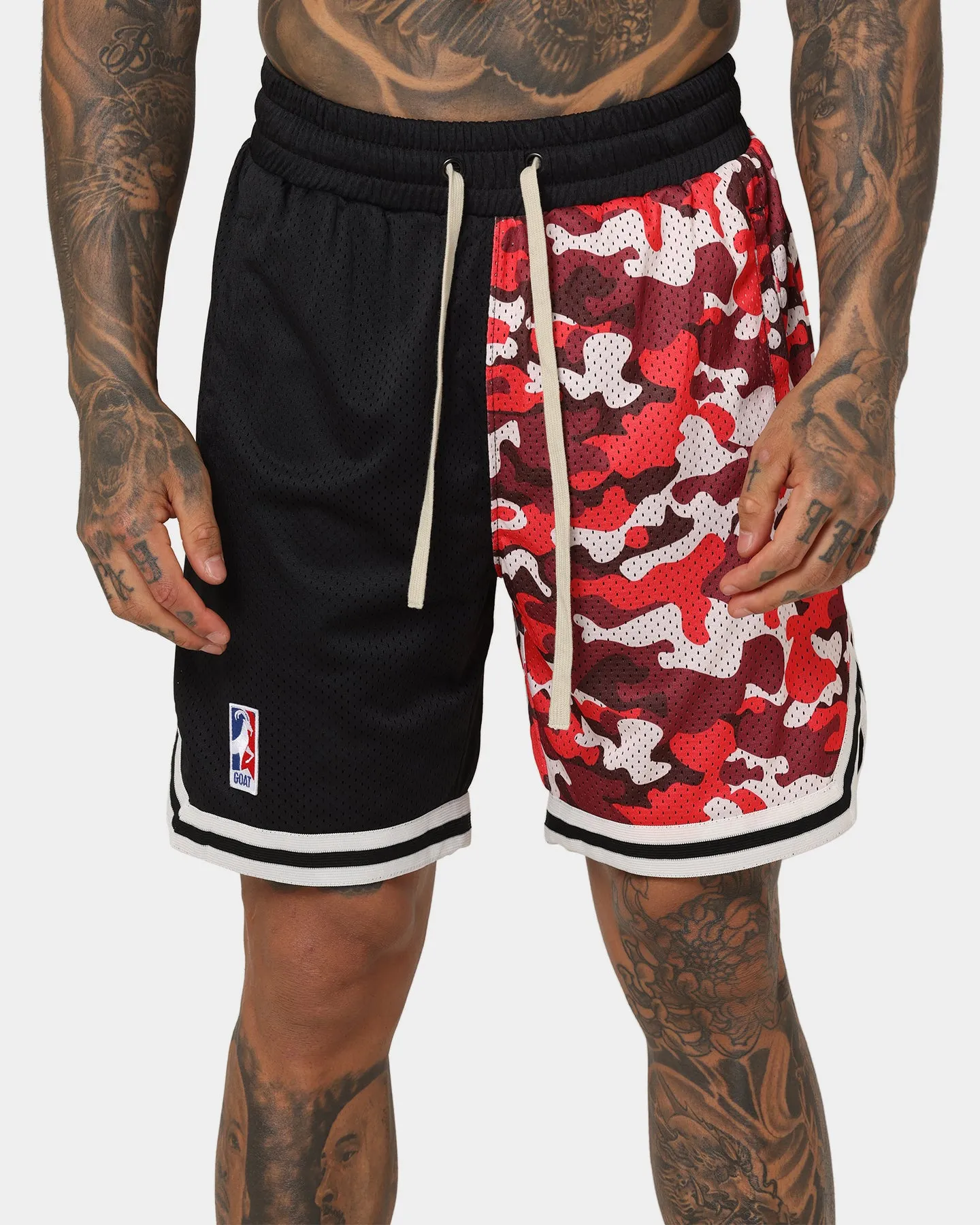 Goat Crew Half Camo Shorts Black/Red