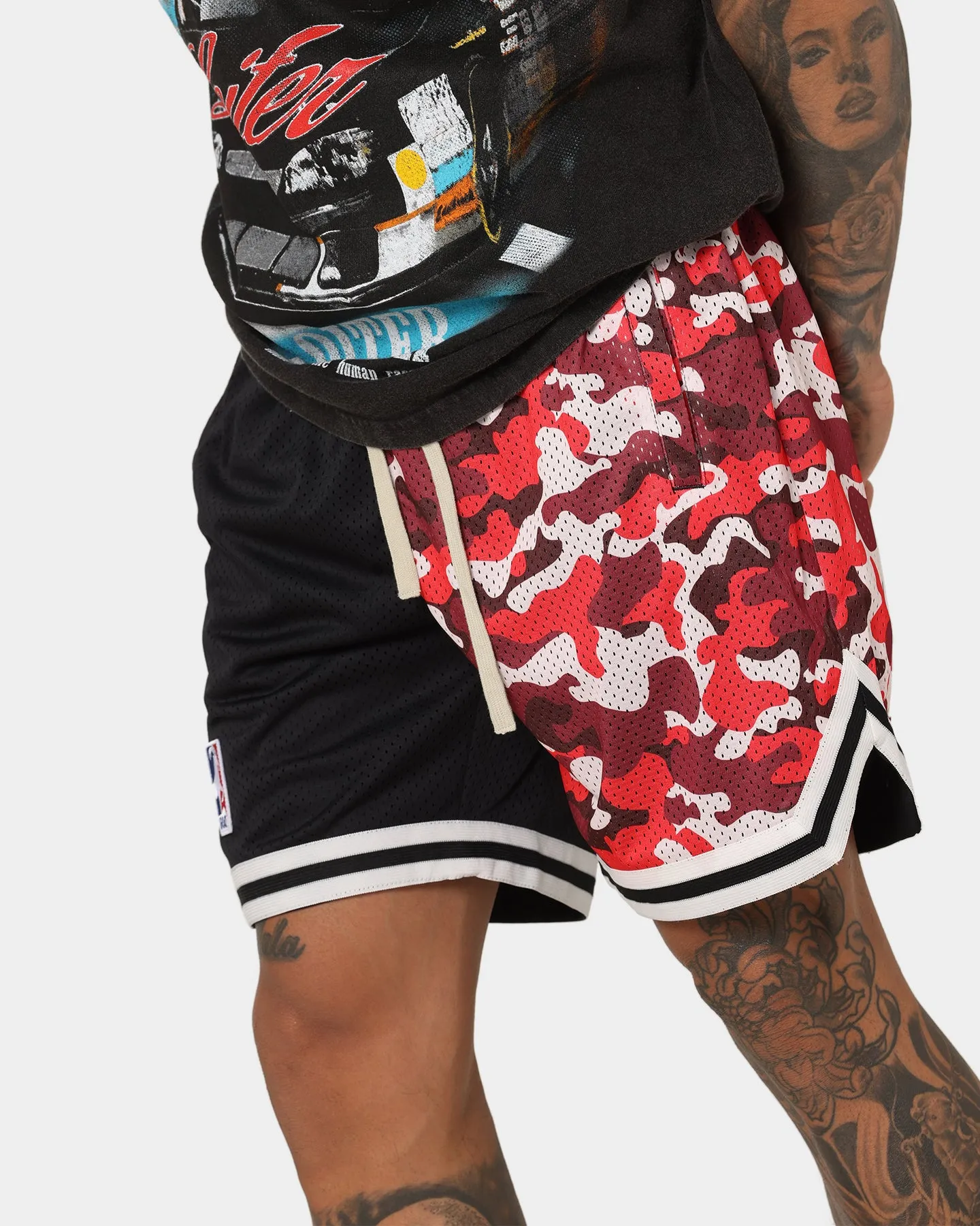 Goat Crew Half Camo Shorts Black/Red