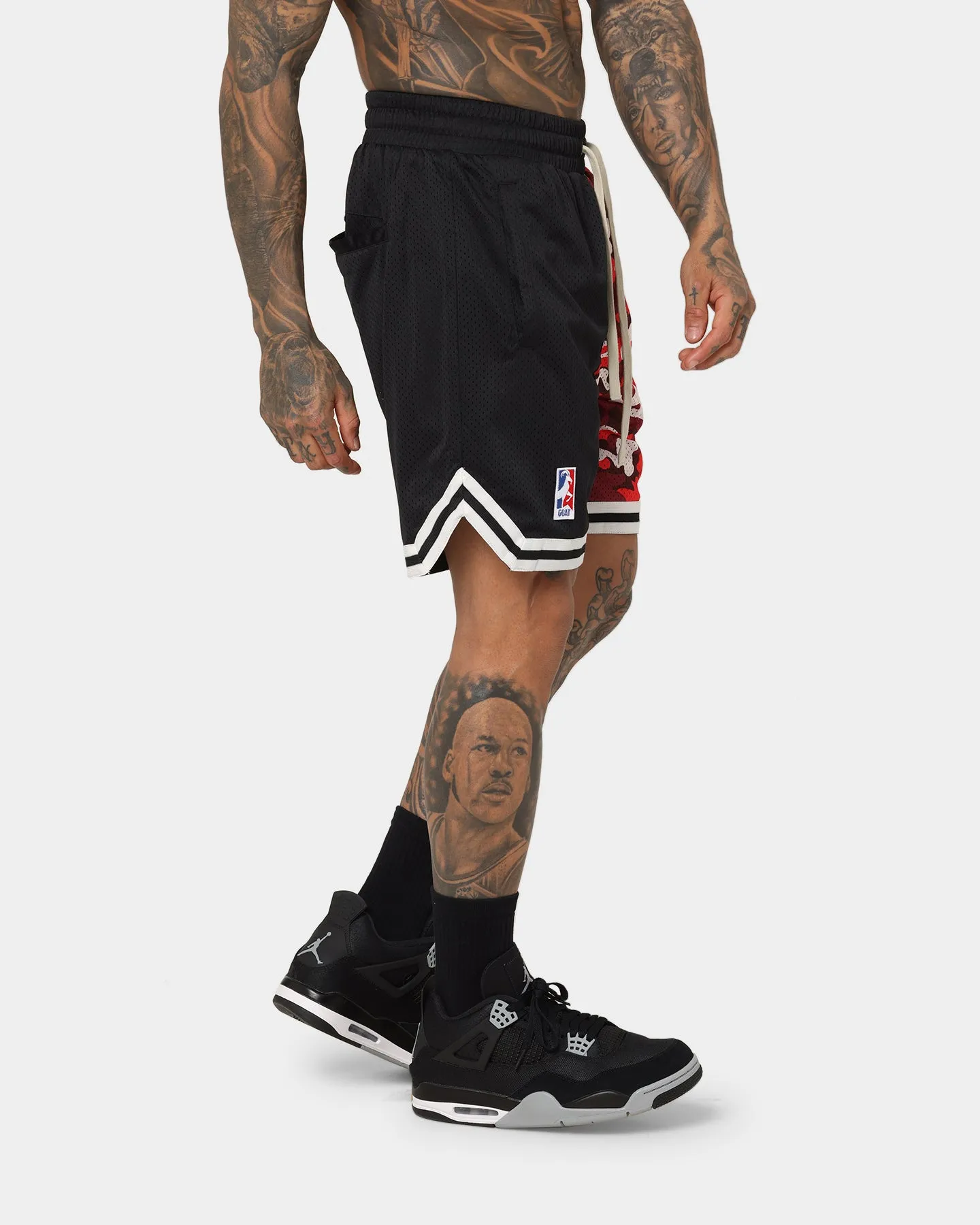 Goat Crew Half Camo Shorts Black/Red