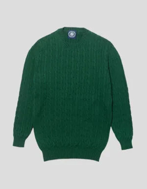 GREEN CASHMERE CABLE