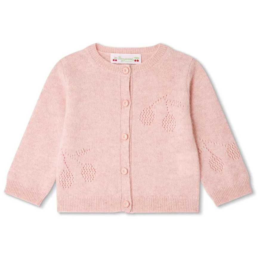 Gwenola Big Cherries Cashmere Baby Cardigan