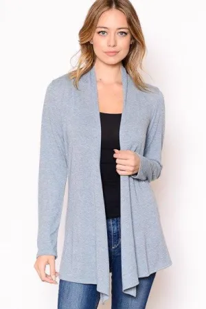 Heather Grey Lightweight Cardigan