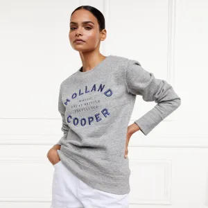 Holland Cooper Varsity Crew Jumper - Grey Marl