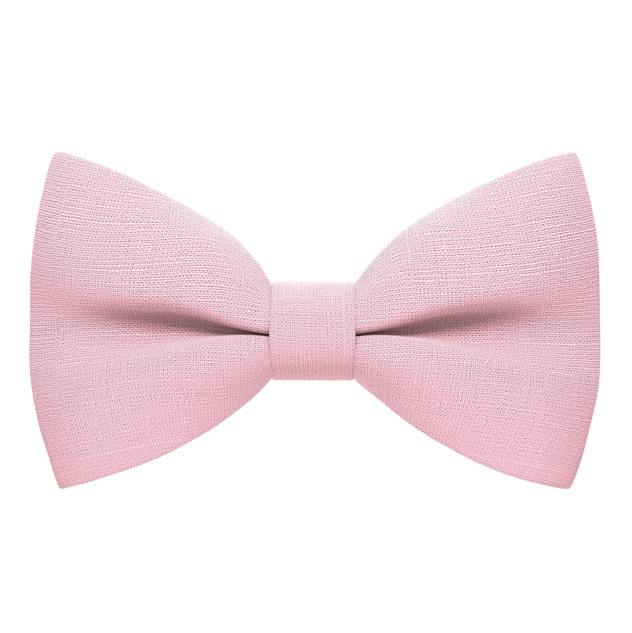 Linen Blush Pink Bow Tie