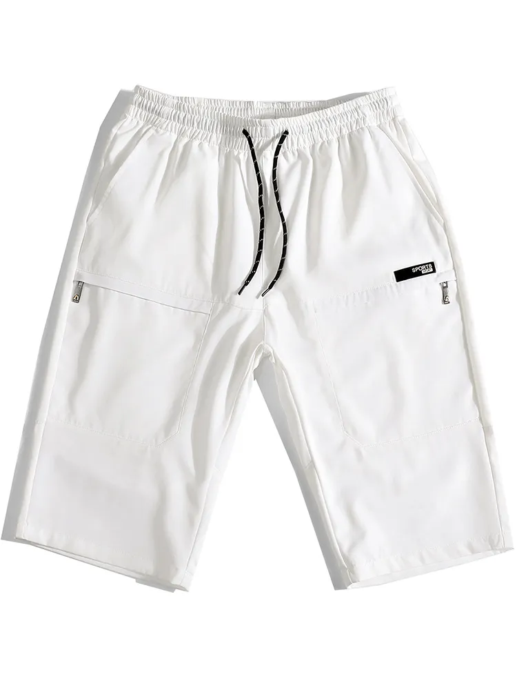 Loose Breathable Drawstring Calf-Length Shorts for Men - SF1351