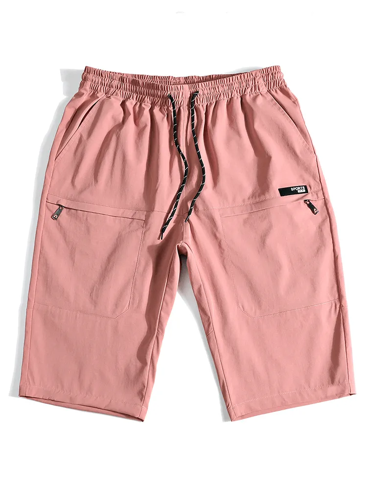 Loose Breathable Drawstring Calf-Length Shorts for Men - SF1351