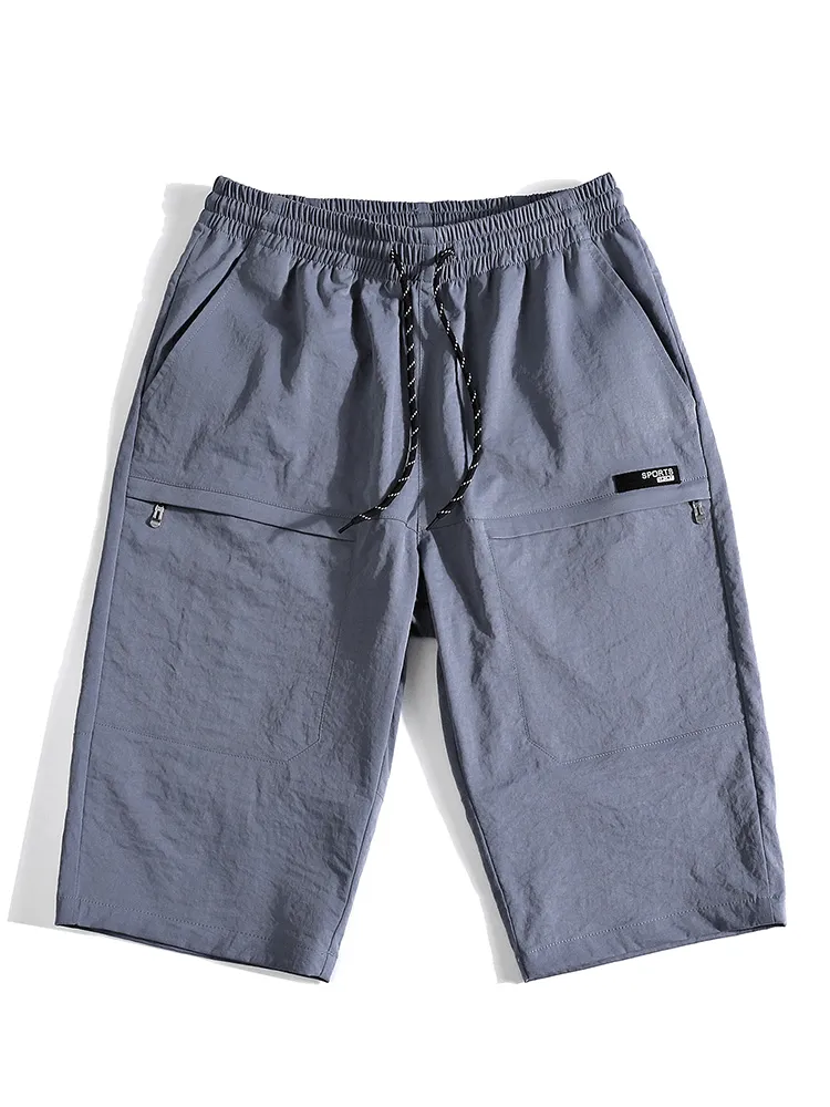 Loose Breathable Drawstring Calf-Length Shorts for Men - SF1351