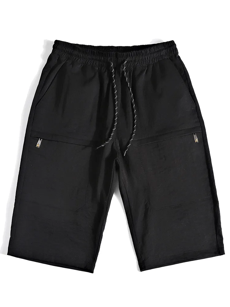 Loose Breathable Drawstring Calf-Length Shorts for Men - SF1351