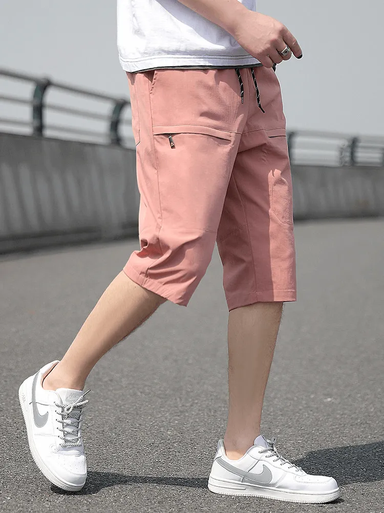 Loose Breathable Drawstring Calf-Length Shorts for Men - SF1351