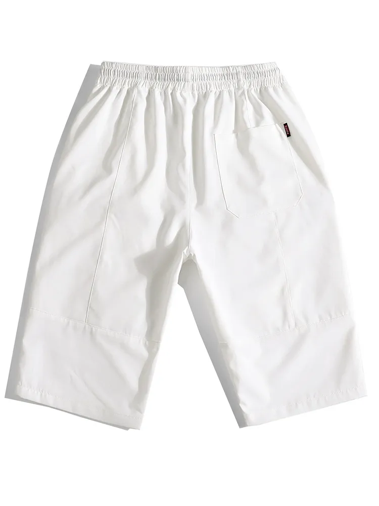 Loose Breathable Drawstring Calf-Length Shorts for Men - SF1351