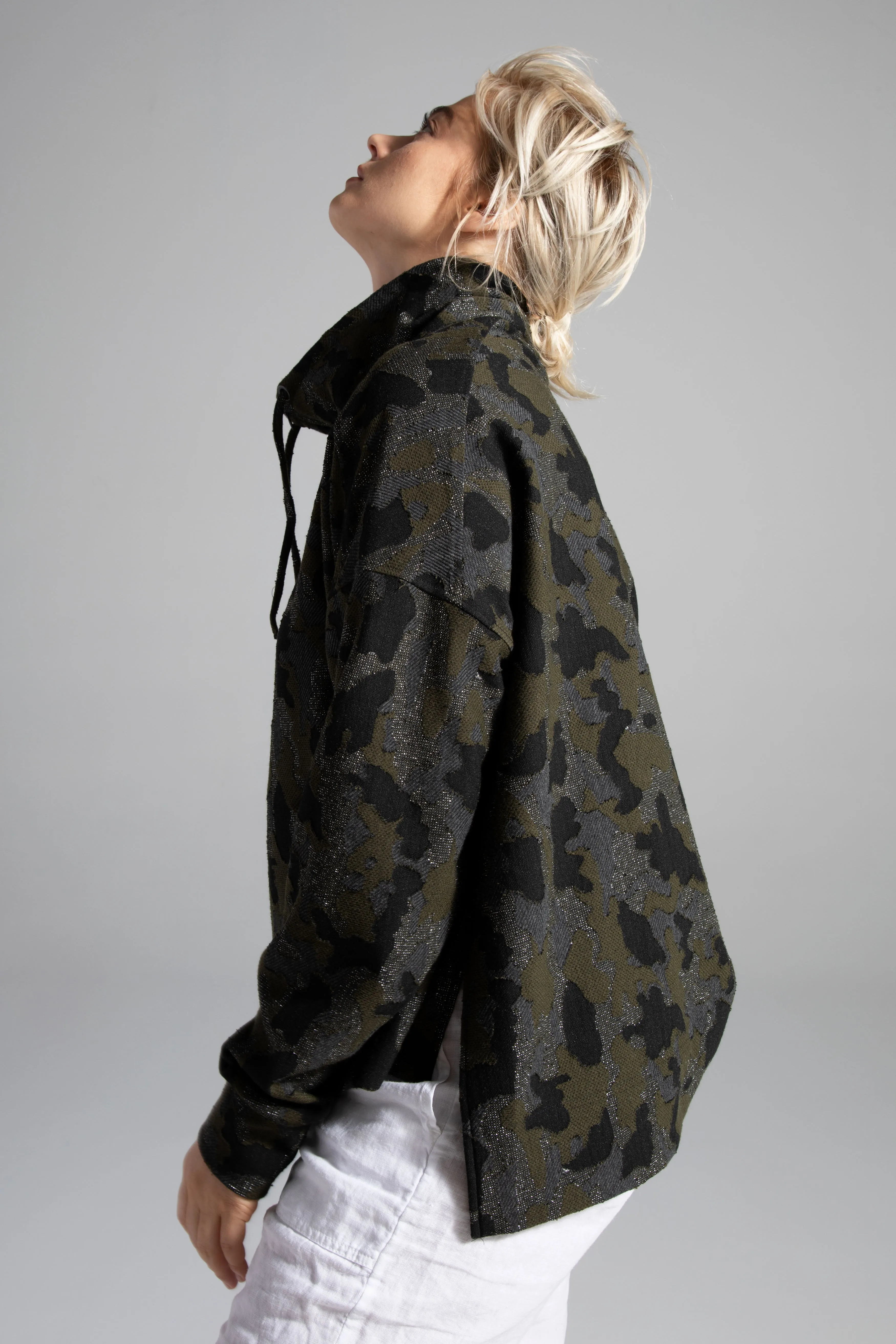 Maja Camo Funnel Neck