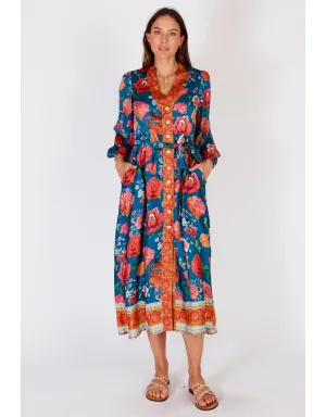 Mexican Flower Maxi Dress