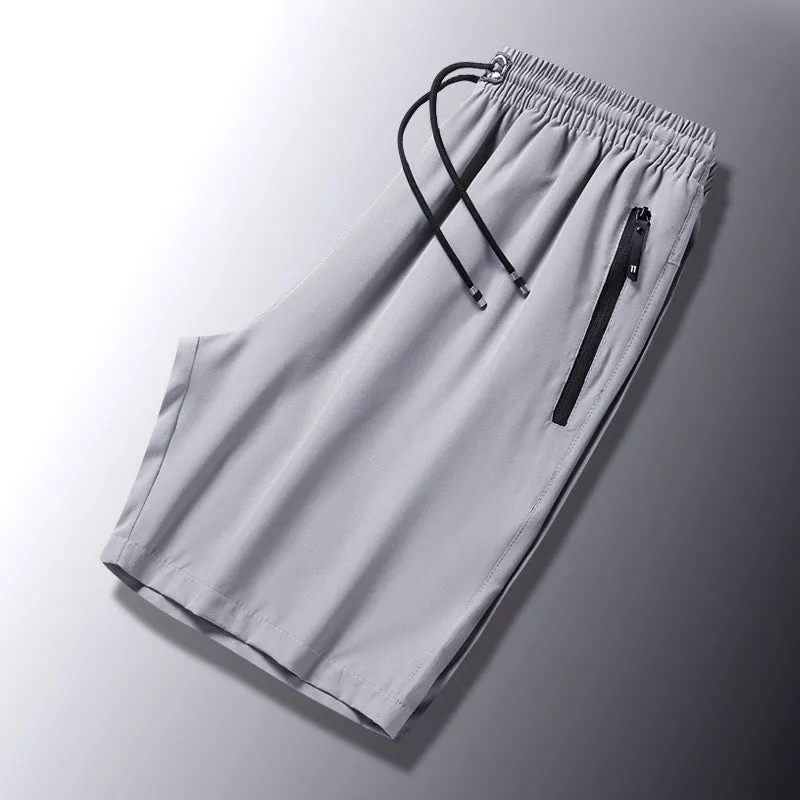 New Casual Breathable Ultra Thin Ice Silk Men's Beach Pants