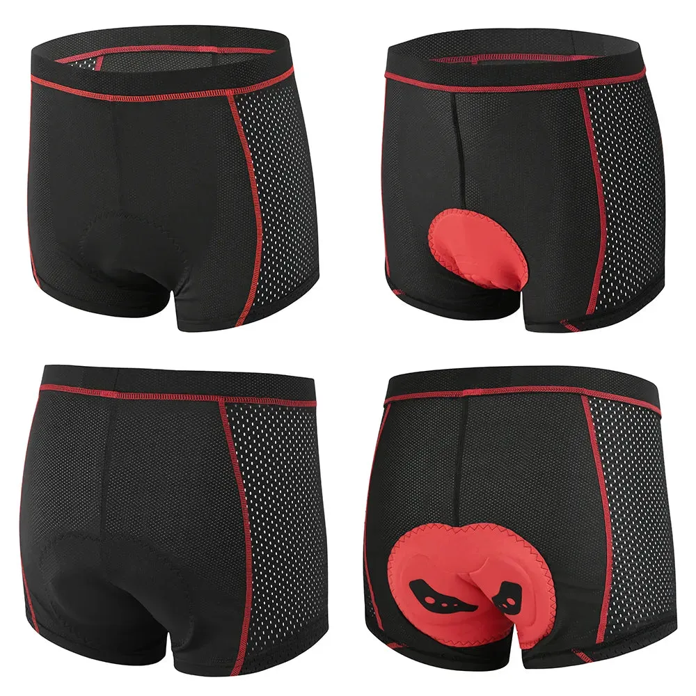 NEWBOLER Men's Cycling Shorts Breathable Mesh Cycling Underwear Elastic Interface High Density Sponge Pad Bicycle MTB Bike Short