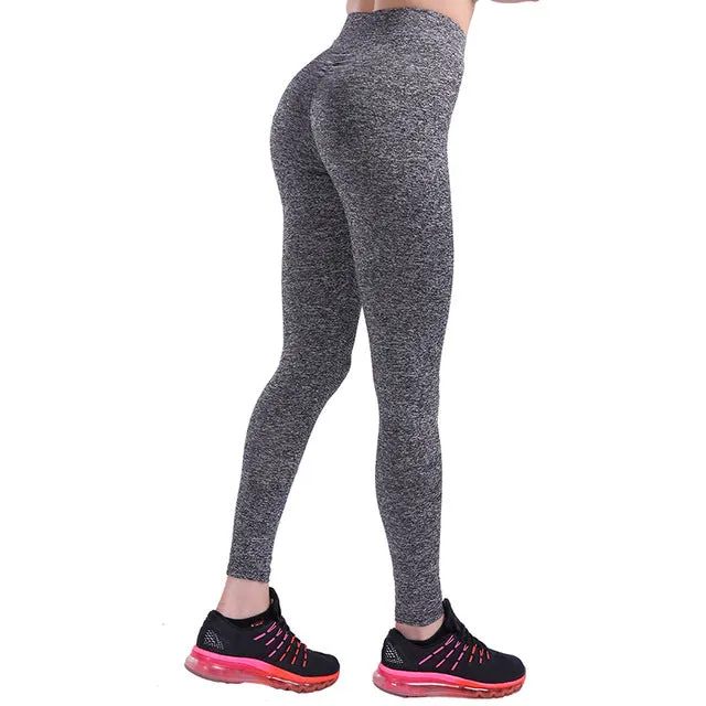 NORMOV S-XL 3 Colors Casual Push Up Leggings Women Summer Workout Polyester Jeggings Breathable Slim Leggings Women