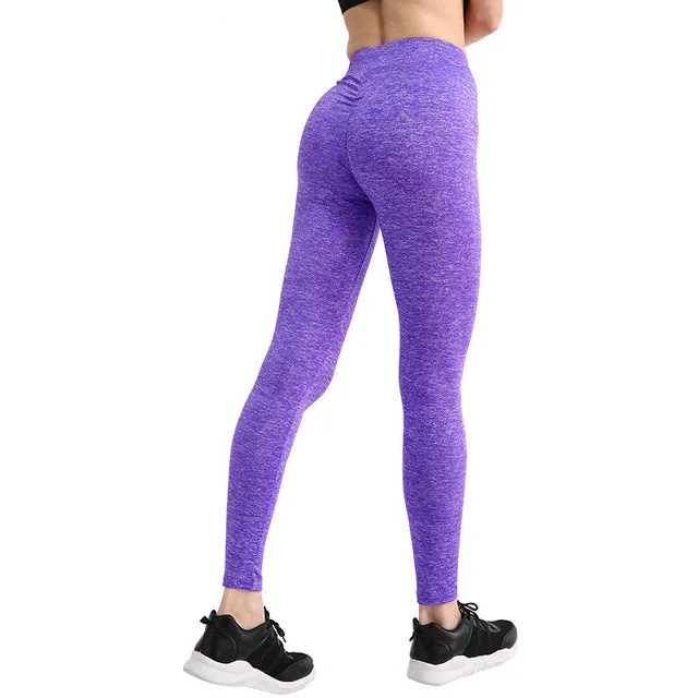 NORMOV S-XL 3 Colors Casual Push Up Leggings Women Summer Workout Polyester Jeggings Breathable Slim Leggings Women