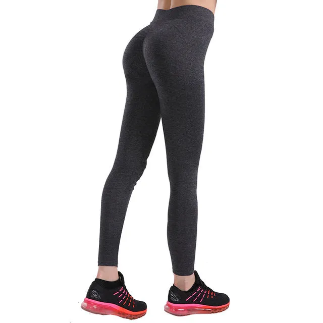 NORMOV S-XL 3 Colors Casual Push Up Leggings Women Summer Workout Polyester Jeggings Breathable Slim Leggings Women