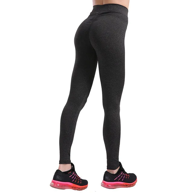 NORMOV S-XL 3 Colors Casual Push Up Leggings Women Summer Workout Polyester Jeggings Breathable Slim Leggings Women