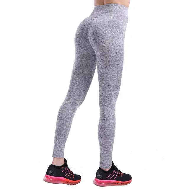 NORMOV S-XL 3 Colors Casual Push Up Leggings Women Summer Workout Polyester Jeggings Breathable Slim Leggings Women