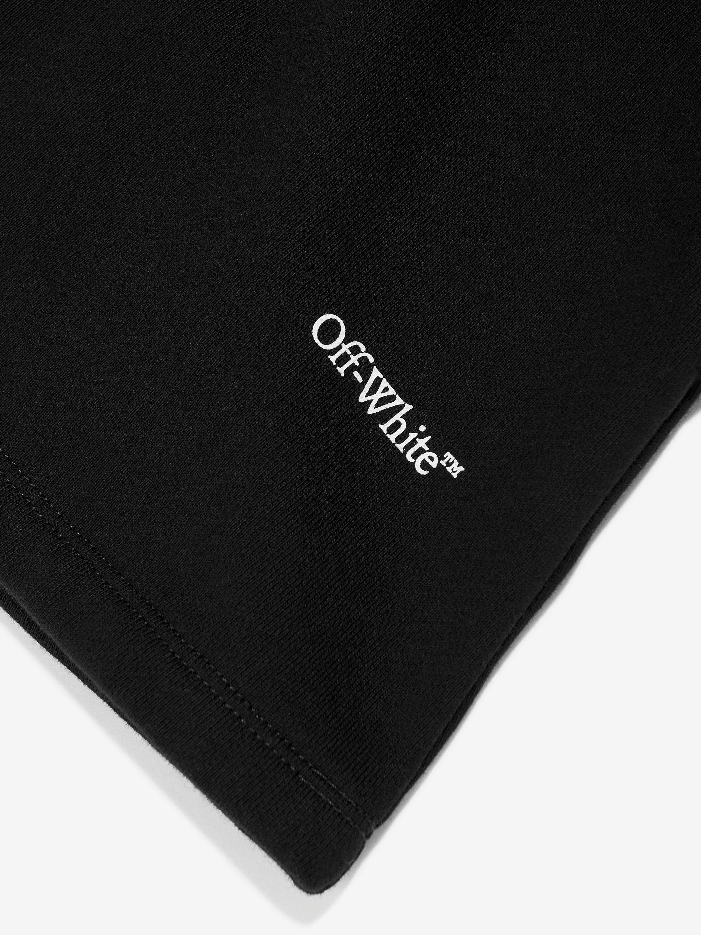 Off-White Girls Bookish Logo Band Sweat Skirt in Black